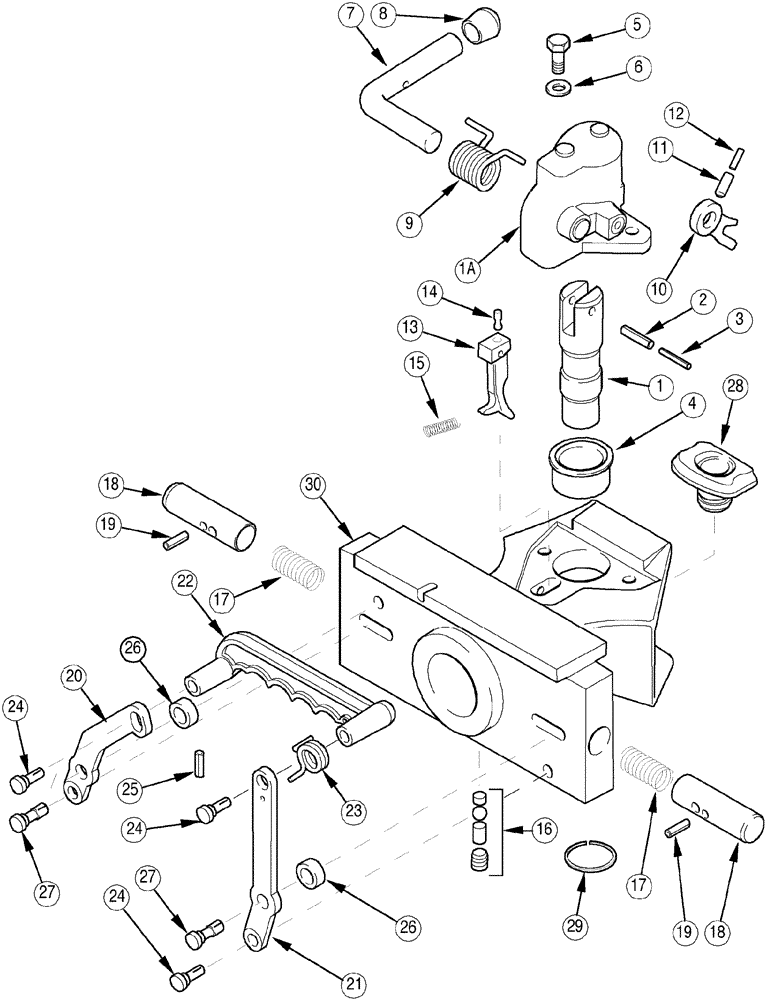 Схема запчастей Case IH CX80 - (09-71) - TRAILER HITCH - AUTOMATIC (09) - CHASSIS/ATTACHMENTS