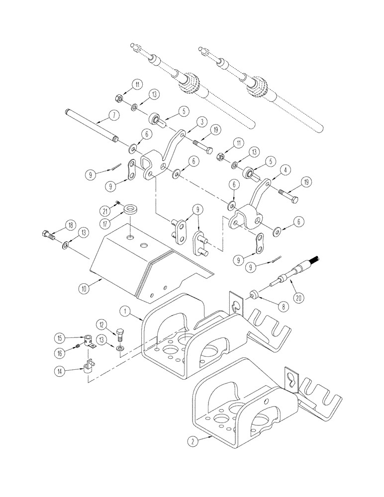 Схема запчастей Case IH STX325 - (08-43) - LINKAGE - MANUAL HYDRAULIC REMOTES, BSN JEE0102592 (08) - HYDRAULICS