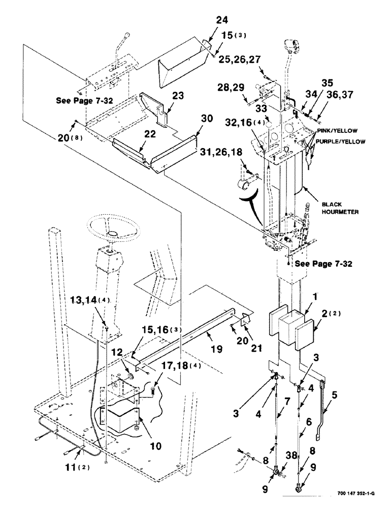 Схема запчастей Case IH 8825 - (07-30) - CONSOLE ASSEMBLY, OPERATORS, SERIAL NUMBER CFH127600 AND LATER (09) - CHASSIS