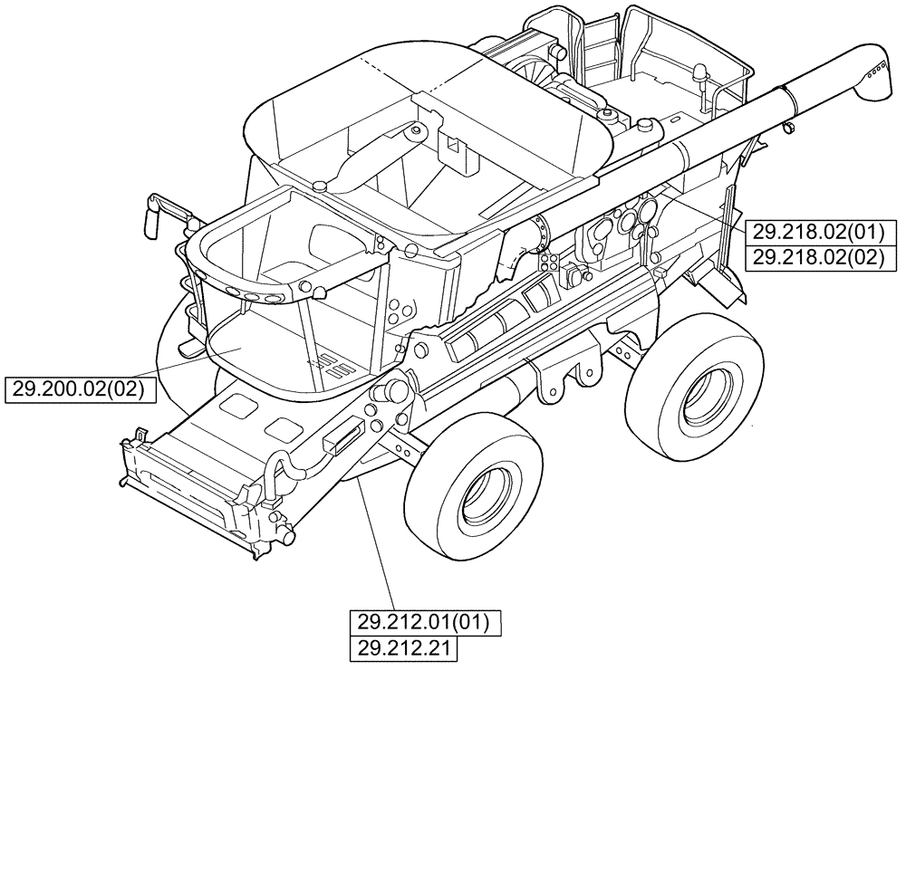 Схема запчастей Case IH 6130 - (29.000.00) - PICTORAL INDEX - HYDROSTATIC TRANSMISSION (29) - HYDROSTATIC DRIVE