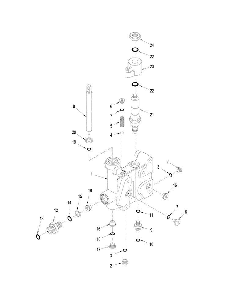 Схема запчастей Case IH STEIGER 330 - (08-14) - TOW BLOCK VALVE ASSEMBLY (08) - HYDRAULICS