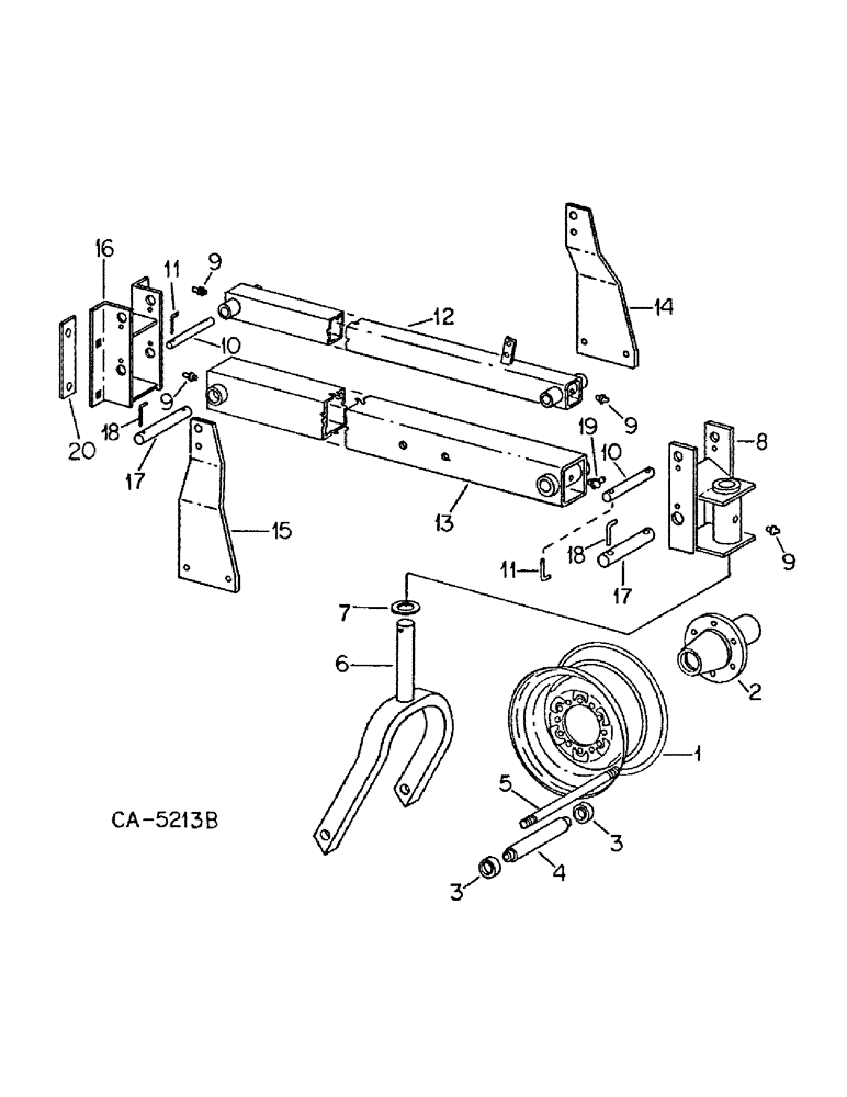 Схема запчастей Case IH 500 - (C-49) - REAR ASSIST WHEELS ATTACHMENT 