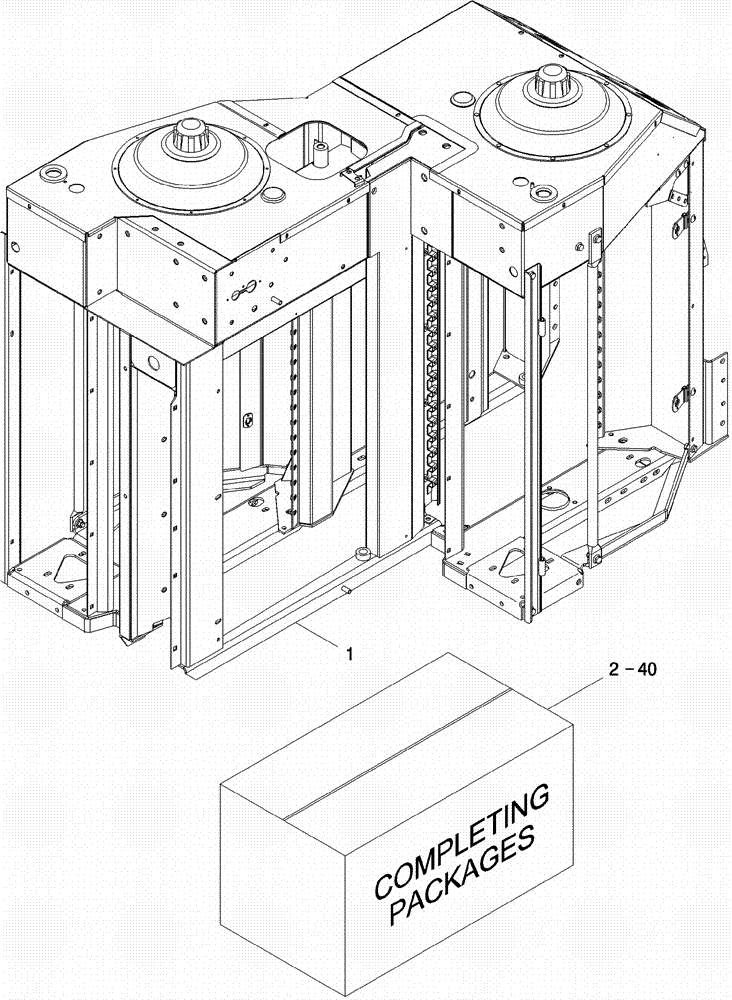 Схема запчастей Case IH 620 - (09A-38) - DRUM SERVICE ASSEMBLIES / COMPLETEING PACKAGES 6 ROW WIDE (13) - PICKING SYSTEM