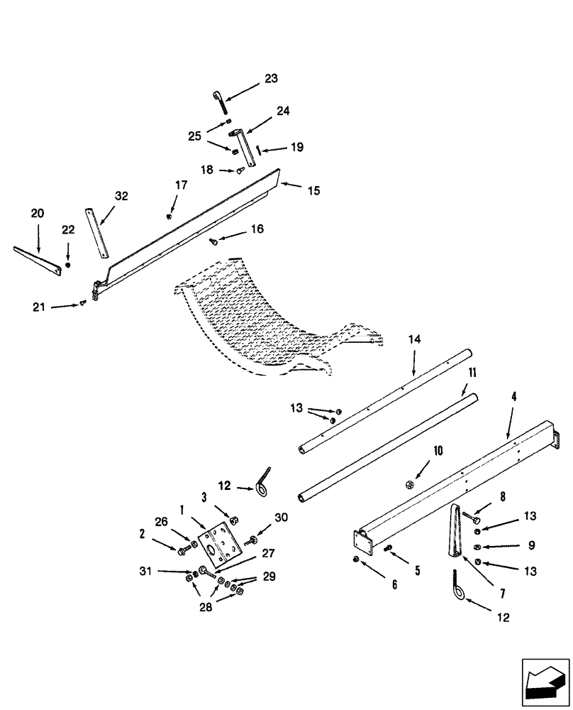 Схема запчастей Case IH 2577 - (66.110.14) - CONCAVES - ANCHOR SUPPORTS (66) - THRESHING