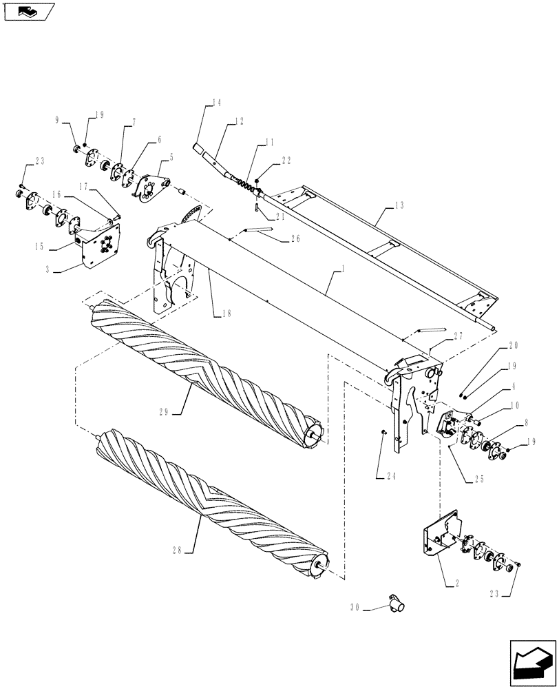 Схема запчастей Case IH RD193 - (60.620.02) - CONDITIONER ASSEMBLY (60) - PRODUCT FEEDING