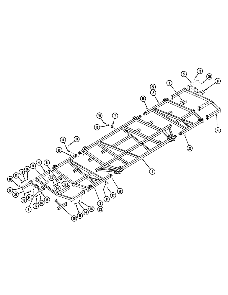 Схема запчастей Case IH 8100 - (9B-02) - MAIN FRAME, CULTIVATOR, 25 THRU 35 AND 31 THRU 41 FOOT (09) - CHASSIS/ATTACHMENTS