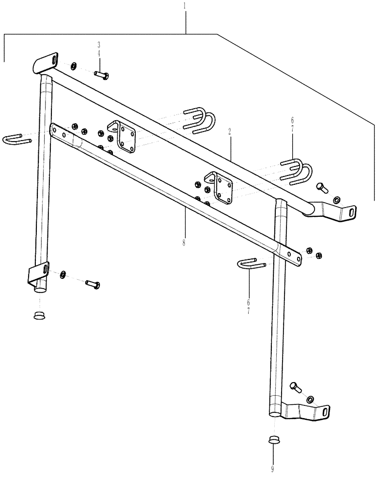 Схема запчастей Case IH TITAN 4520 - (01-009[02]) - MONITOR WINDOW MOUNT OPTION (10) - CAB