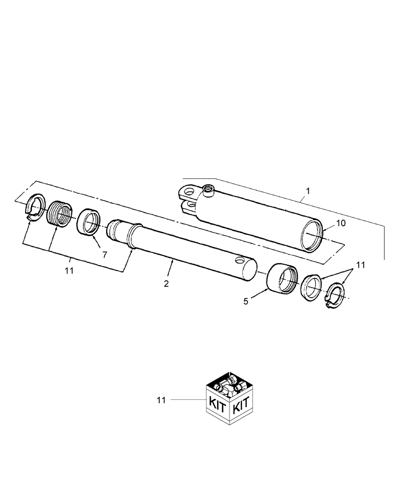 Схема запчастей Case IH BM184 - (113) - HYDRAULIC CYLINDER, ANGLE 