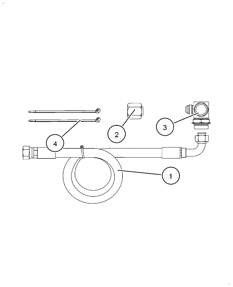 Схема запчастей Case IH WD1903 - (18.26) - 4 CYL HOT OIL RETURN UPDATE (18) - ACCESSORIES