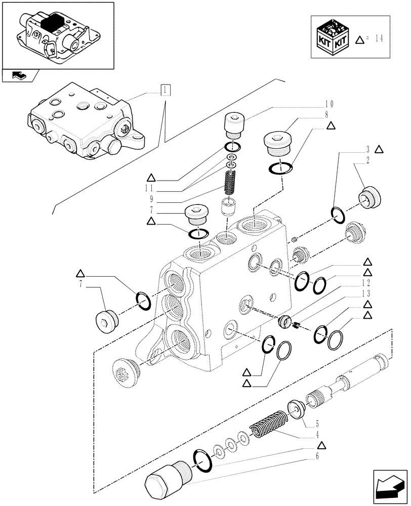 Схема запчастей Case IH PUMA 155 - (1.82.7/ D) - INCOMING SIDE PANEL & RELATED PARTS (07) - HYDRAULIC SYSTEM