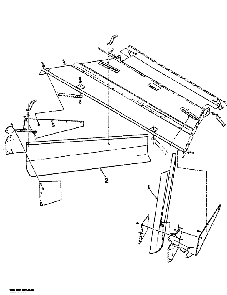 Схема запчастей Case IH SC416 - (9-30) - NARROW WINDROW FORMING KIT, HK60577 NARROW WINDROW FORMING KIT COMPLETE, (09) - CHASSIS