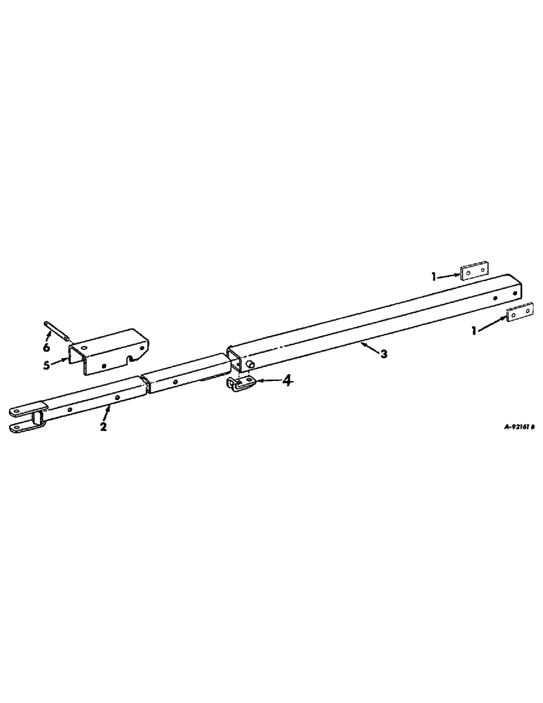 Схема запчастей Case IH VARIOUS - (B-092) - TELESCOPING HITCH POLE ATTACHMENT 