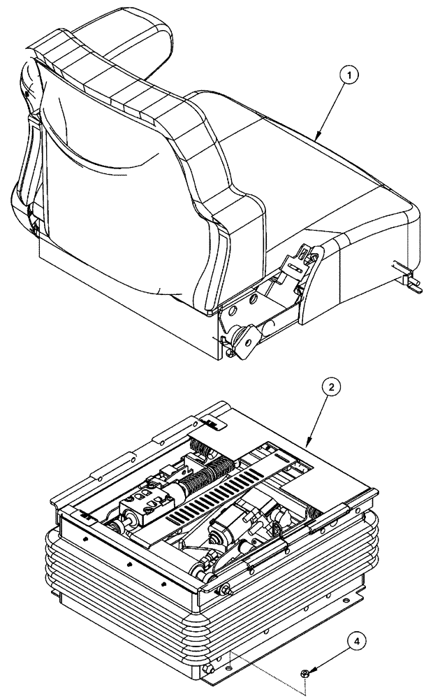 Схема запчастей Case IH FLX3510 - (01-037) - SEAT ASSEMBLY "BEFORE JAN 2005" (10) - CAB