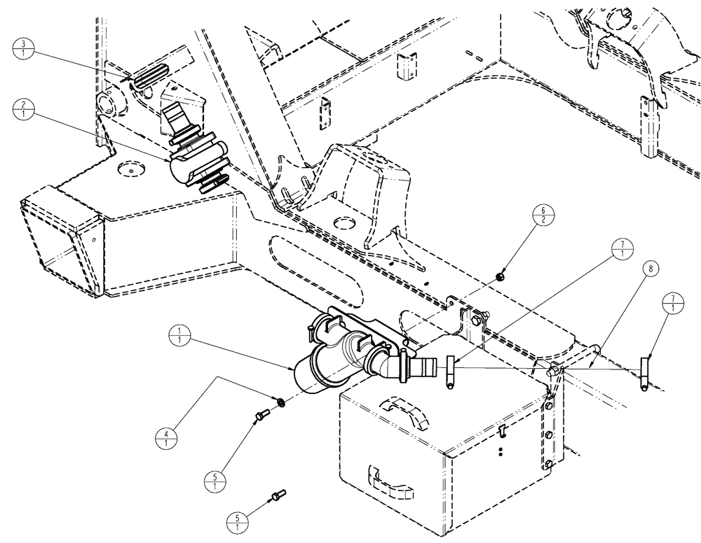 Схема запчастей Case IH SPX4410 - (09-013) - STRAINER PLUMBING MOUNT GROUP Liquid Plumbing