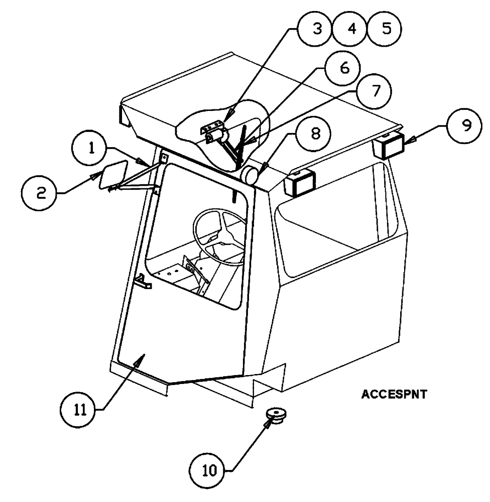 Схема запчастей Case IH PATRIOT NT - (01-001) - ACCESSORIES Cab Interior