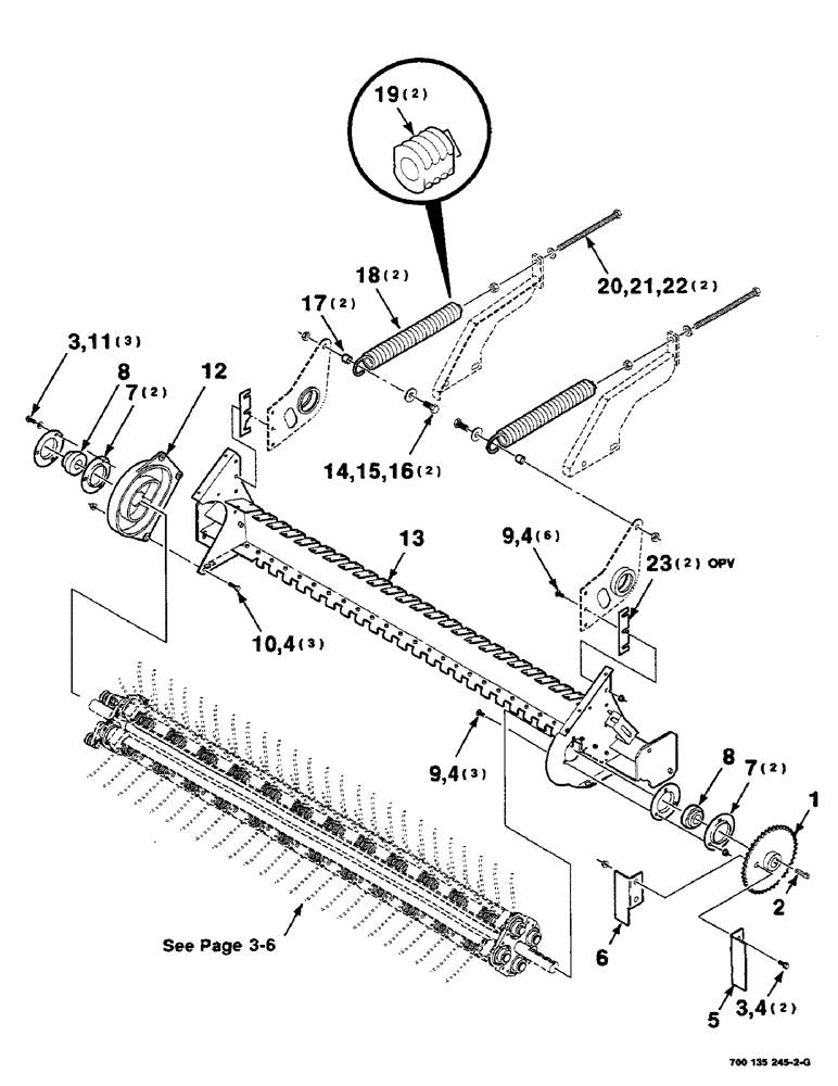 Схема запчастей Case IH RS451 - (3-04) - PICKUP FRAME, FLOTATION AND SUPPORT ASSEMBLIES Pickup