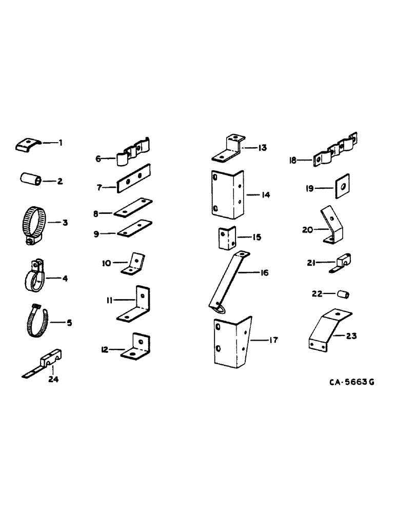 Схема запчастей Case IH 1460 - (10-002) - HYDRAULIC CLAMPS, STRIPS AND SUPPORTS (07) - HYDRAULICS