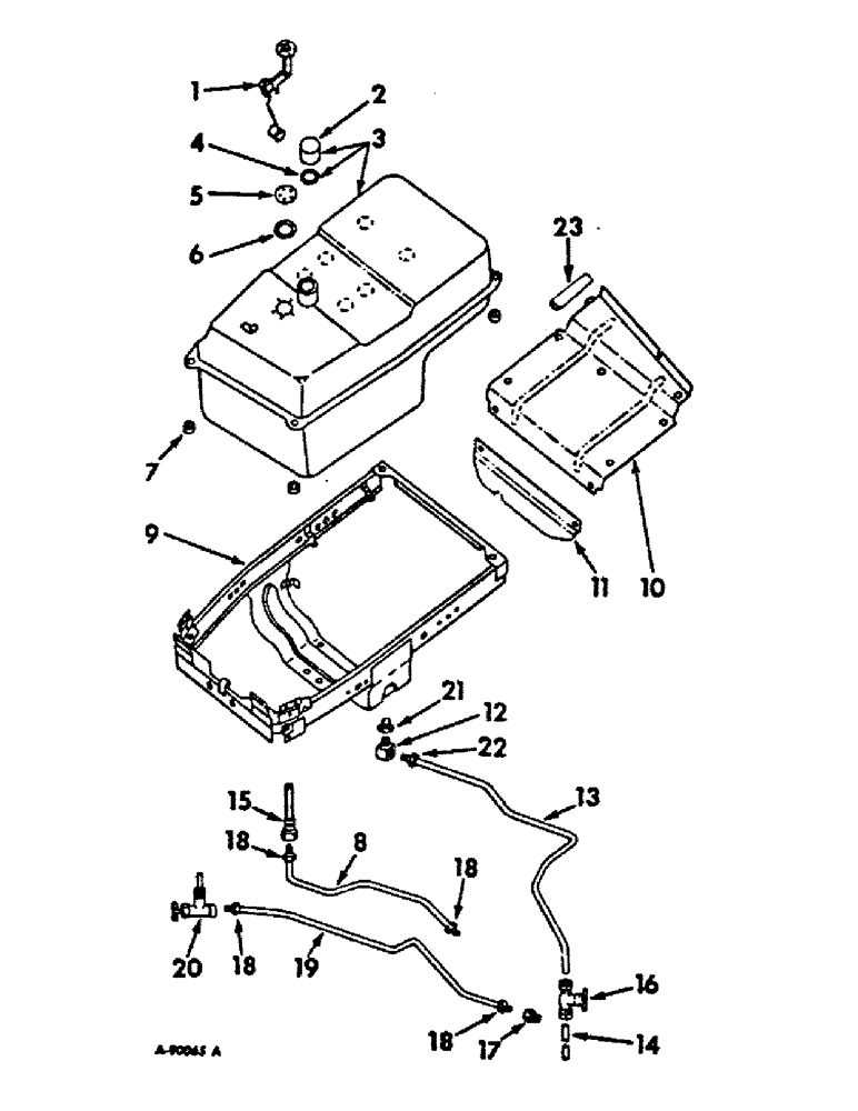 Схема запчастей Case IH 2756 - (E-4) - FUEL SYSTEM, FUEL TANK, SUPPORTS AND PIPING, DIESEL ENGINE TRACTORS (02) - FUEL SYSTEM