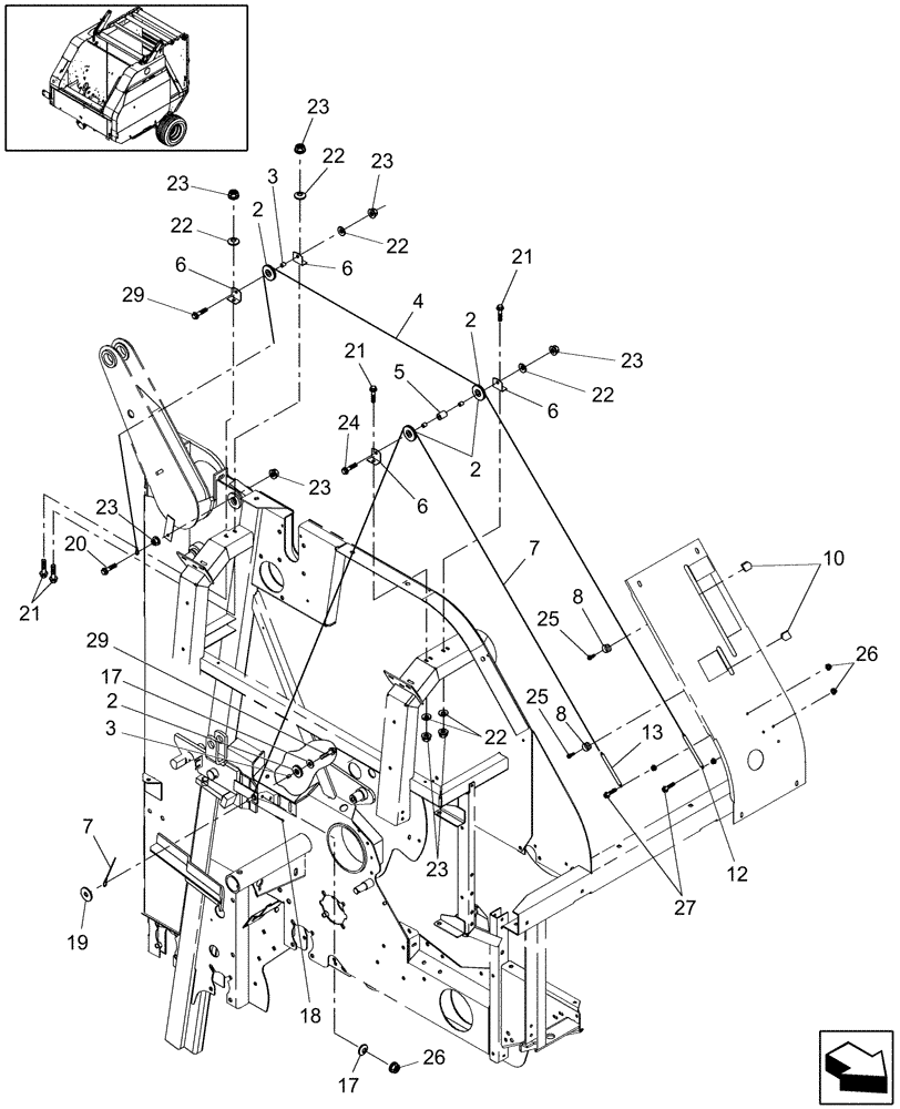 Схема запчастей Case IH RBX452 - (15.21) - BALE SIZE & TAILGATE LATCH INDICATOR (15) - KNOTTER /WRAPPER