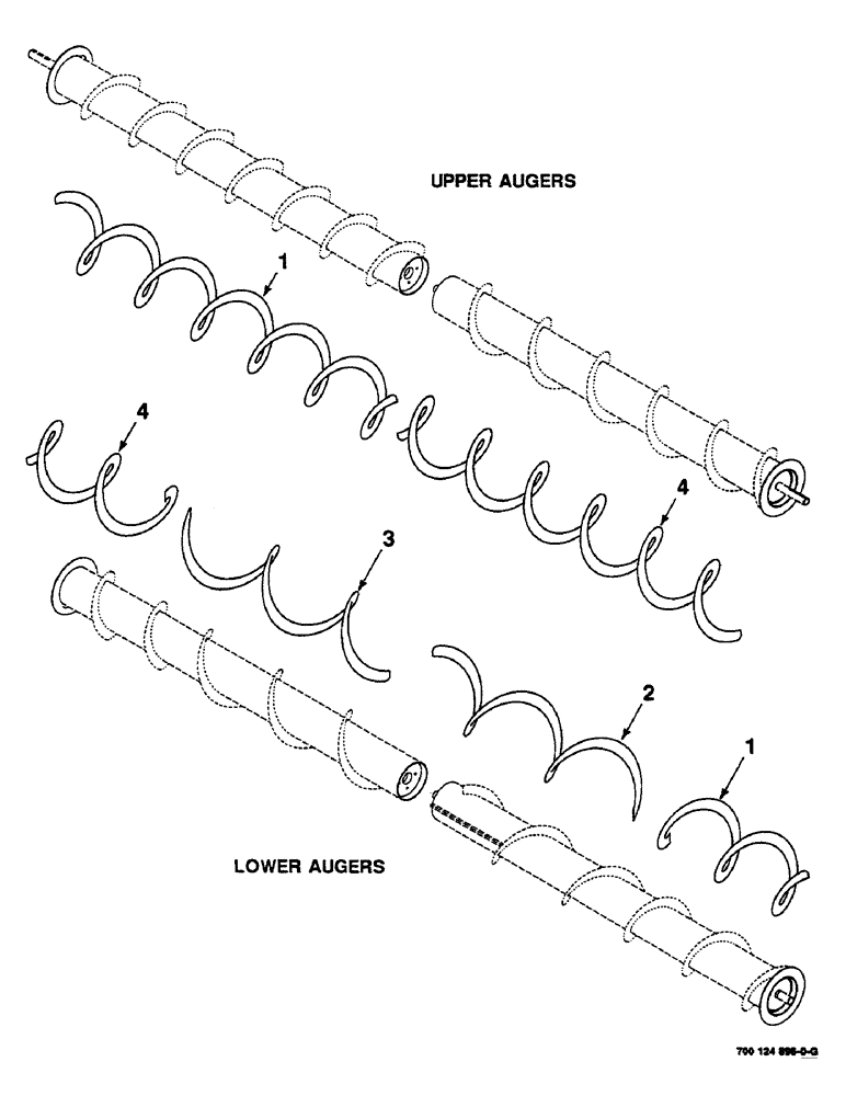 Схема запчастей Case IH 625 - (6-22) - AUGER SPIRAL REPLACEMENT (58) - ATTACHMENTS/HEADERS