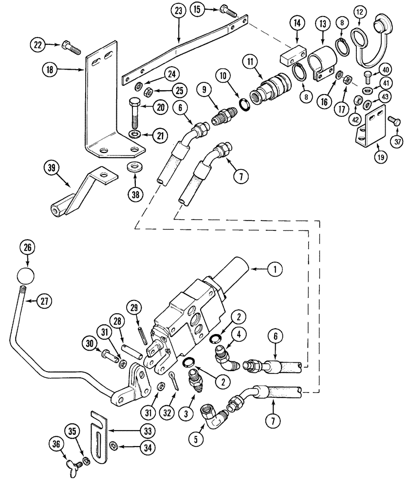 Схема запчастей Case IH C80 - (08-14) - AUXILIARY VALVES (08) - HYDRAULICS