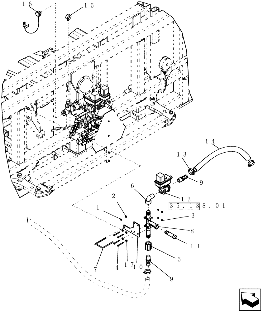 Схема запчастей Case IH 100 - (88.100.09) - ACCESSORIES - ASSEMBLY, SP655 PLUMBING (88) - ACCESSORIES