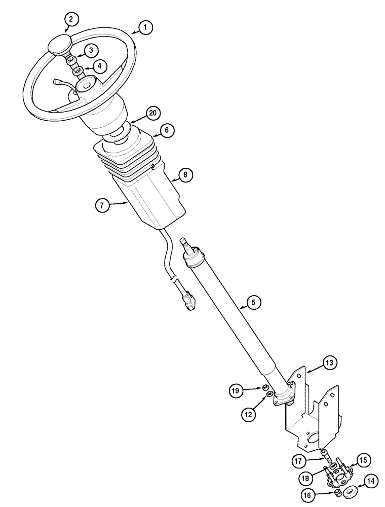 Схема запчастей Case IH MX90C - (05-01) - STEERING WHEEL AND COLUMN, FIXED (05) - STEERING