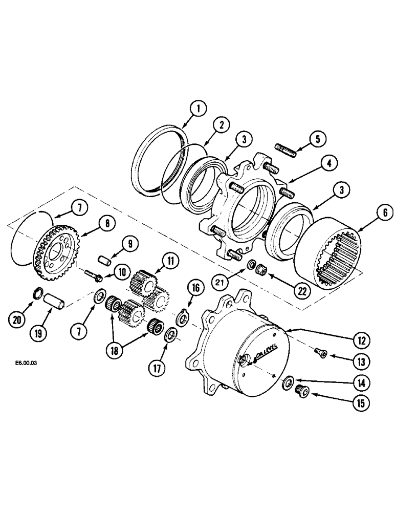 Схема запчастей Case IH 2120 - (6-094) - HUB CARRIER PLANETARY DRIVE - MFD (06) - POWER TRAIN