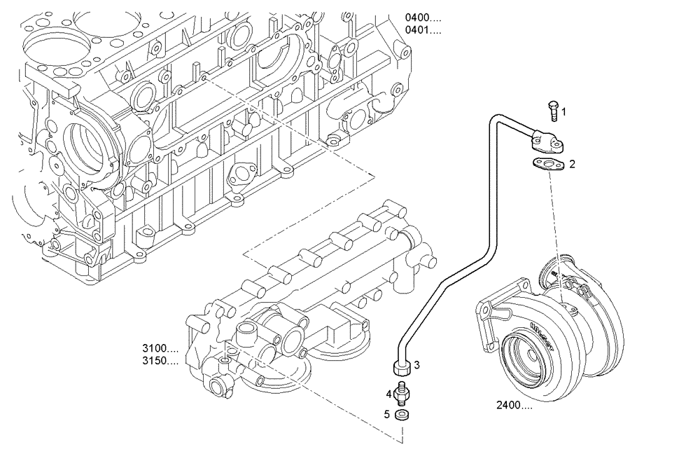 Схема запчастей Case IH F3BE0684J E902 - (3064.006) - OIL DELIVERY LINE 