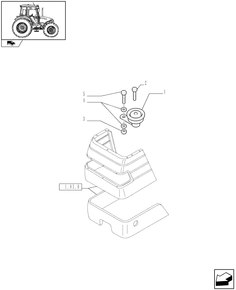 Схема запчастей Case IH FARMALL 90 - (1.75.0/05) - (VAR. 330007) NA PACKAGE - ELECTRIC CONTROLS (06) - ELECTRICAL SYSTEMS