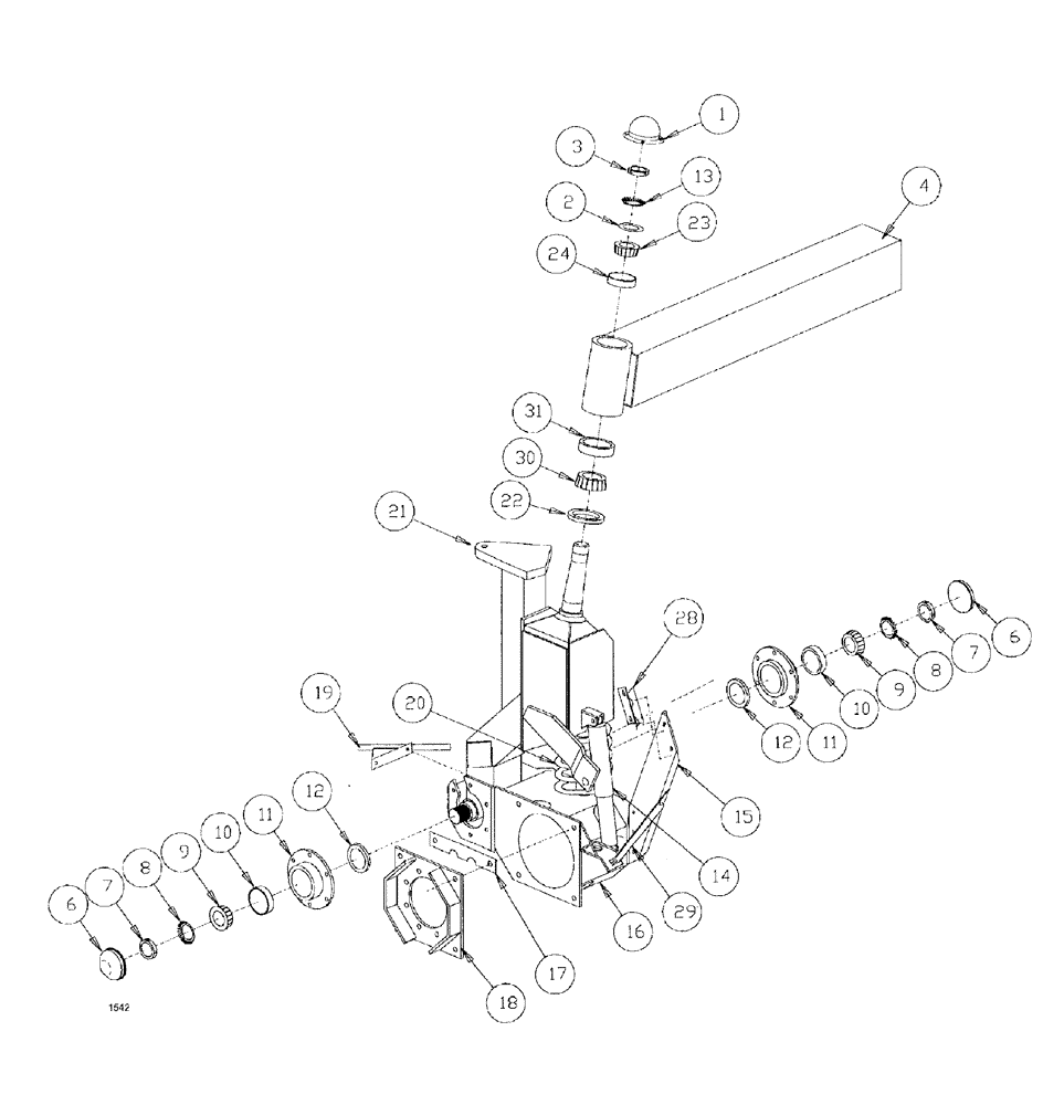 Схема запчастей Case IH SPX3150 - (114) - SUSPENSION AND FRAME, STRUT ASSEMBLY, FRONT (39) - FRAMES AND BALLASTING