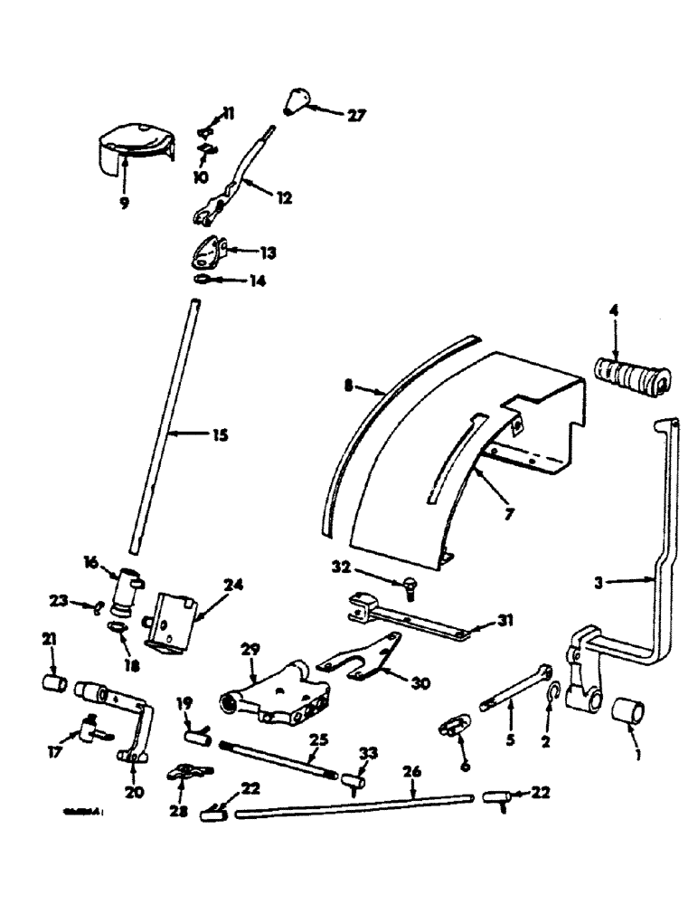 Схема запчастей Case IH 474 - (07-43) - TRANSMISSION CONTROLS, HYDROSTATIC DRIVE (04) - Drive Train