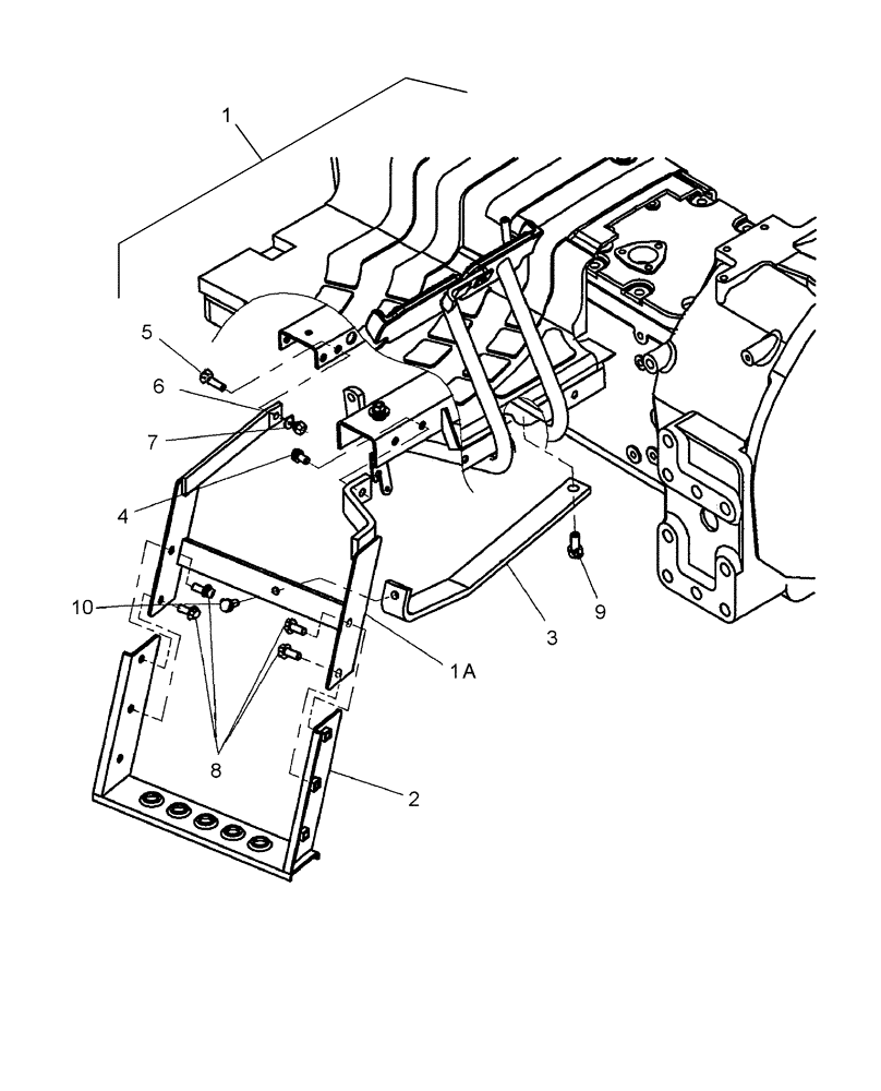 Схема запчастей Case IH DX48 - (10.03) - STEP KIT - 718709076 (10) - OPERATORS PLATFORM/CAB