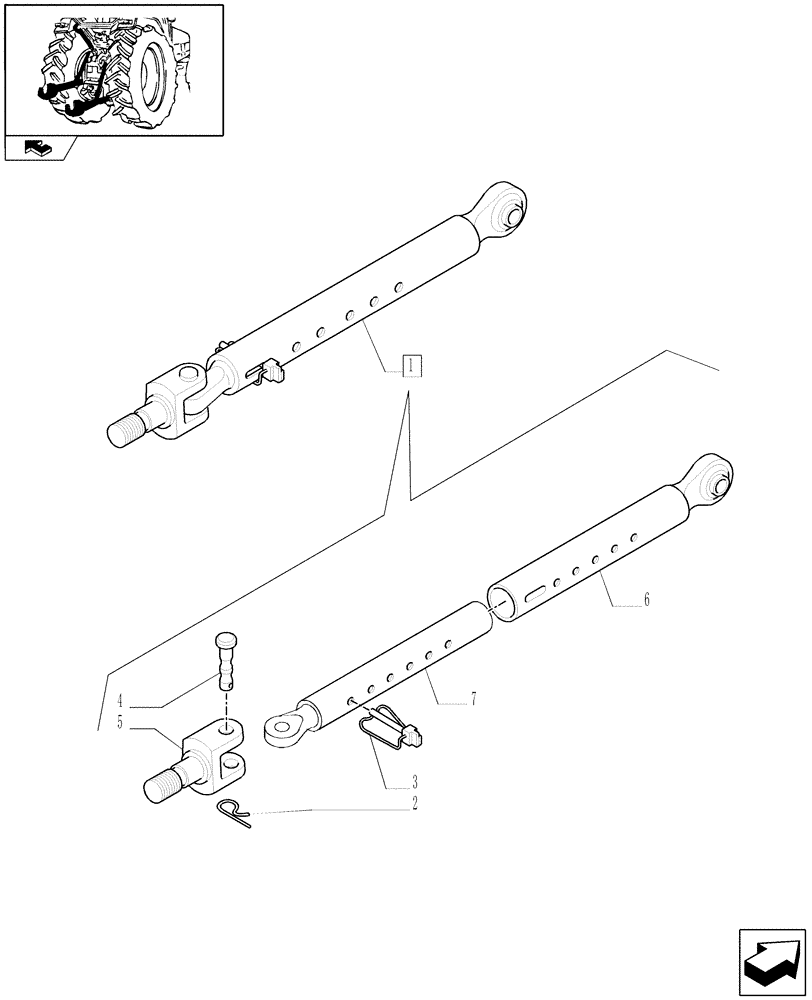 Схема запчастей Case IH FARMALL 65C - (1.89.9/ A) - LATERAL STABILIZERS - BREAKDOWN (09) - IMPLEMENT LIFT