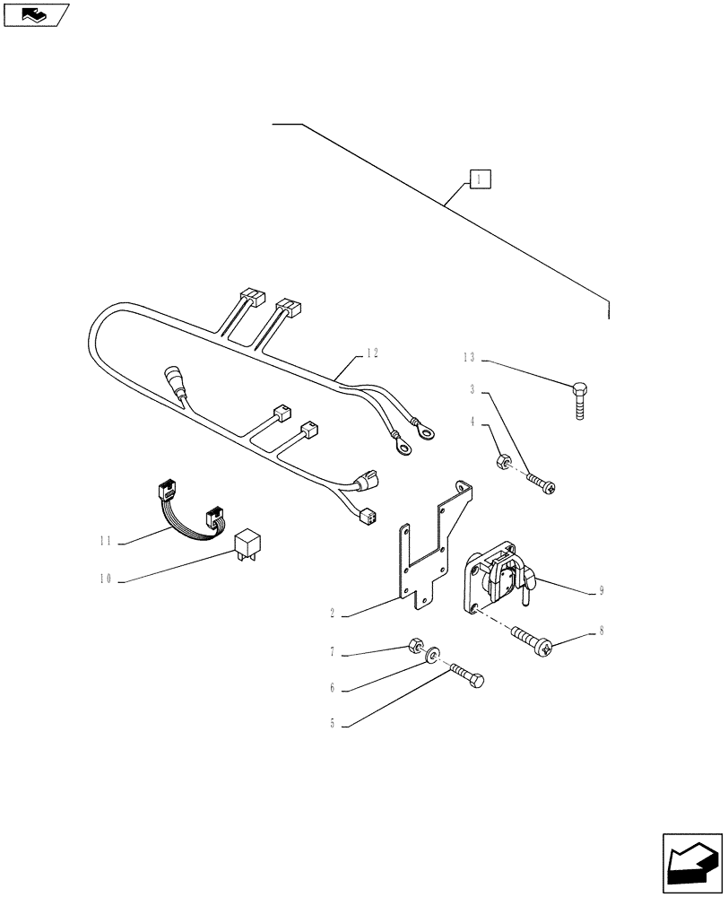 Схема запчастей Case IH PUMA 130 - (88.055.11) - DIA KIT, ISOBUS HARNESS AND SOCKET (88) - ACCESSORIES