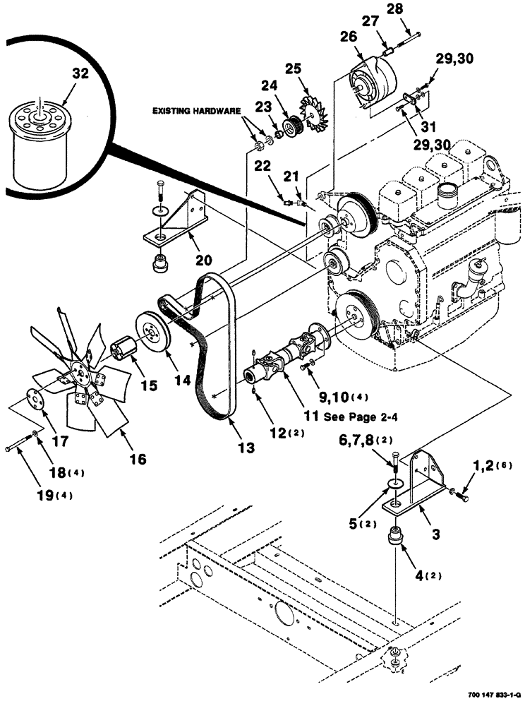 Схема запчастей Case IH 8860 - (02-02) - ENGINE ASSEMBLY (FRONT) (10) - ENGINE