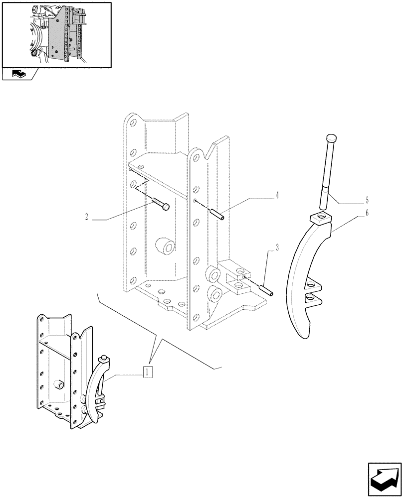 Схема запчастей Case IH FARMALL 95N - (1.89.0/ A) - TOW HOOK SUPPORT - BREAKDOWN (09) - IMPLEMENT LIFT