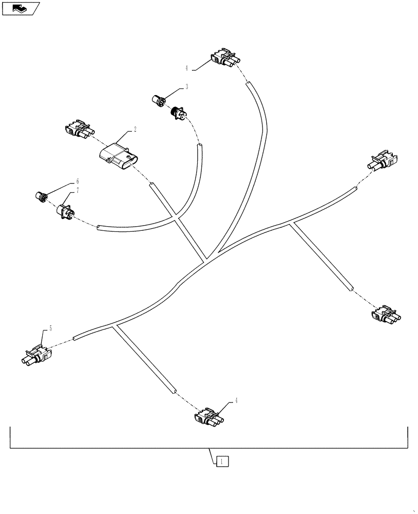 Схема запчастей Case IH 3020-35 - (55.100.03) - HARNESS, ADAPTER KIT (55) - ELECTRICAL SYSTEMS