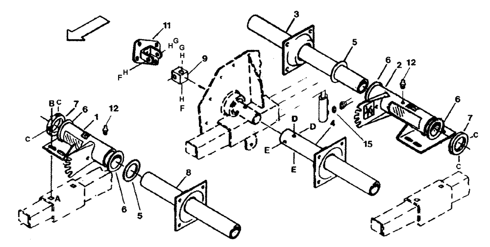 Схема запчастей Case IH 1042 - (09-15) - PICKUP REEL MOUNTING PACKAGE - 36.0 FOOT HEADER 