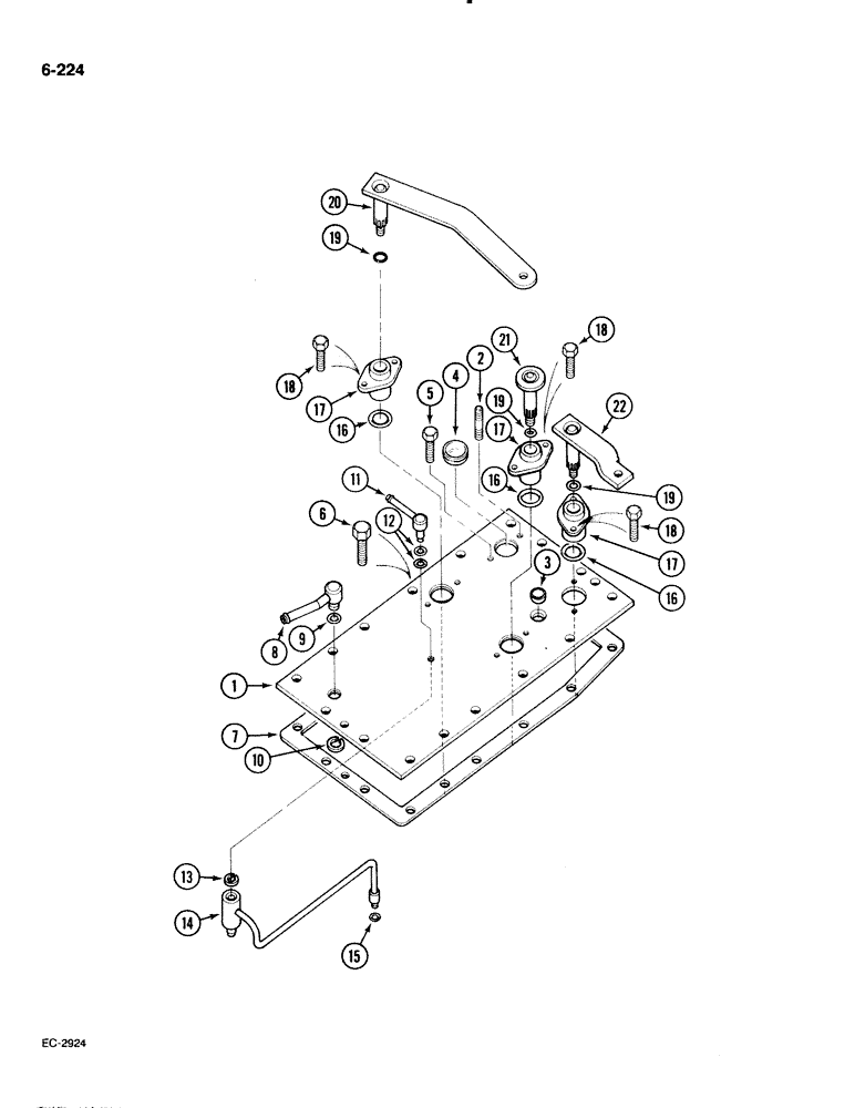 Схема запчастей Case IH 885 - (6-224) - CLUTCH HOUSING (06) - POWER TRAIN