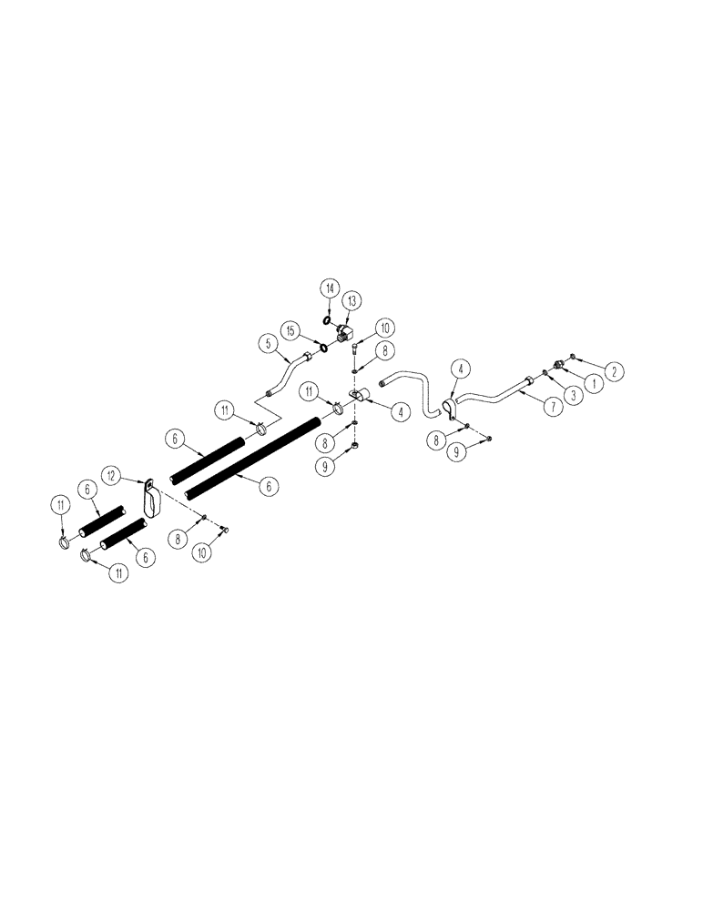 Схема запчастей Case IH STX375 - (09-44) - HEATER - HOSES (09) - CHASSIS