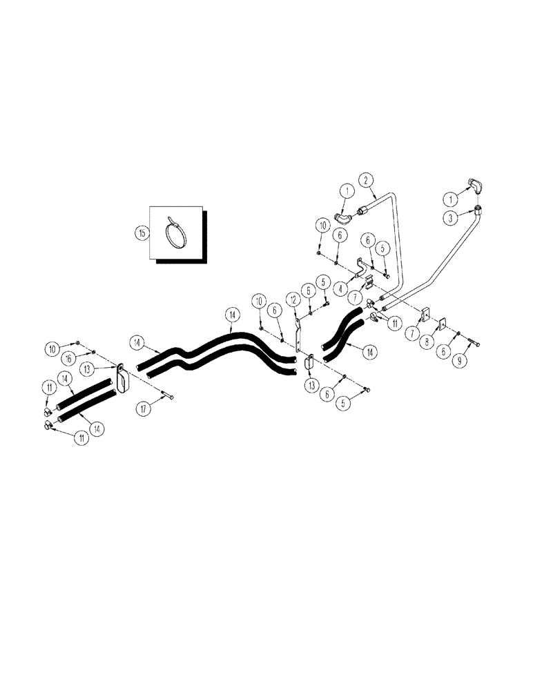 Схема запчастей Case IH STX325 - (09-38[01]) - HEATER - HOSES, WITHOUT ACCUSTEER (09) - CHASSIS