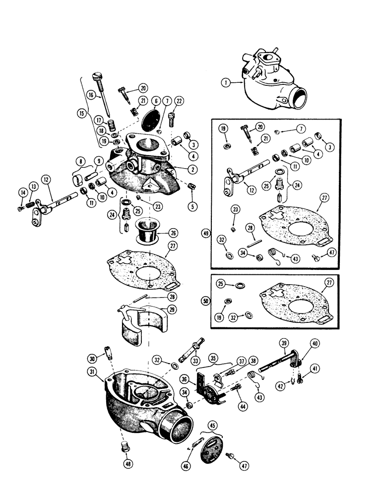 Схема запчастей Case IH 730 SERIES - (116) - A24305 CARBURETOR, 251 AND 284 SPARK IGNITION ENGINES, 1ST USED TRAC. S/N 8201146 (03) - FUEL SYSTEM