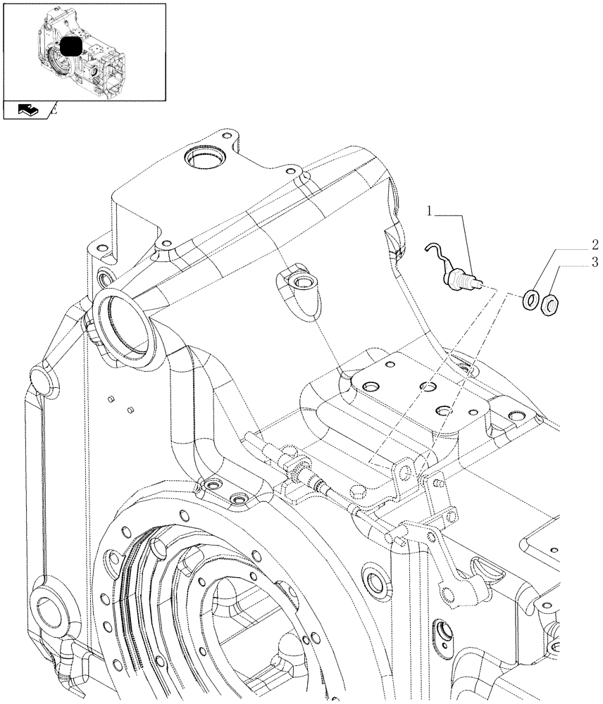 Схема запчастей Case IH PUMA 140 - (1.75.0/07) - GROUND SPEED PTO - PTO REED SWITCH (VAR.332802-333802) (06) - ELECTRICAL SYSTEMS