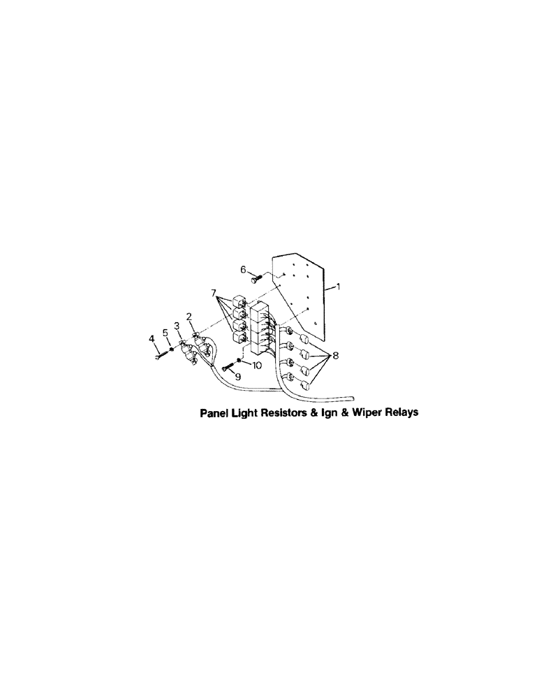 Схема запчастей Case IH KS-360 - (02-11B[1]) - PANEL LIGHT RESISTORS & IGNITION & WIPER RELAYS (06) - ELECTRICAL