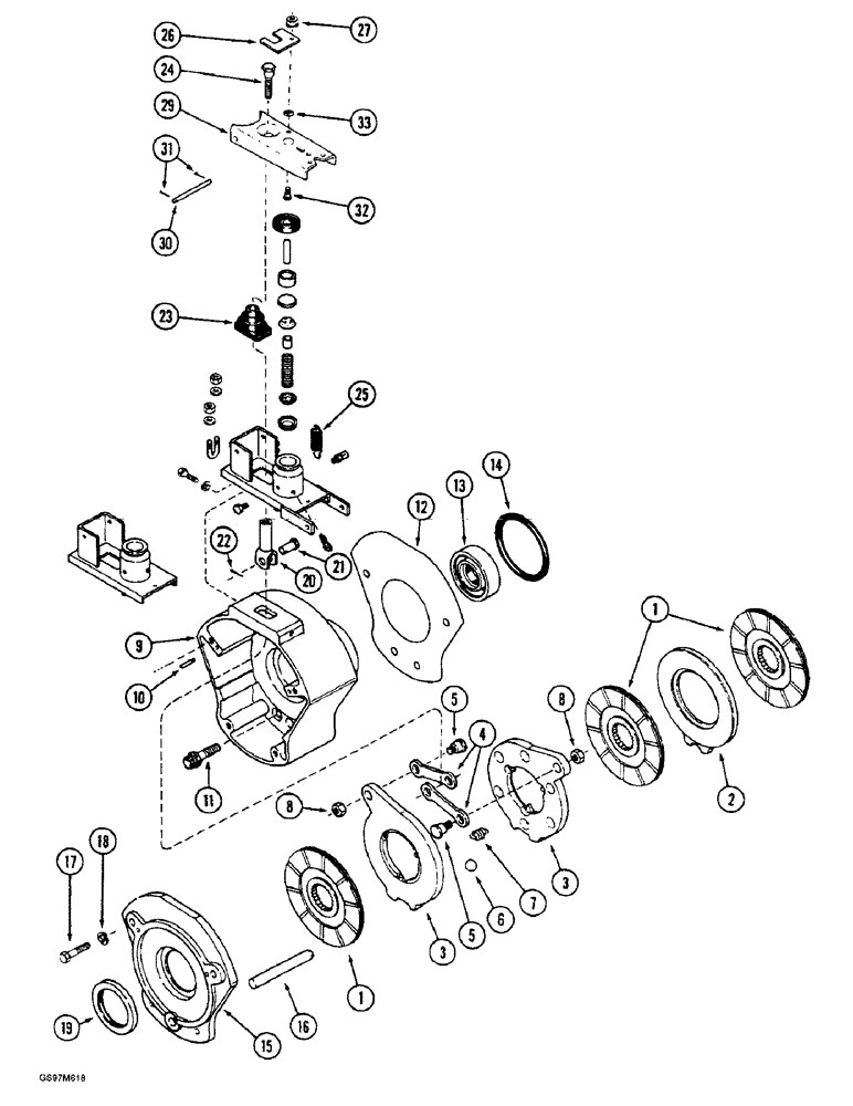 Схема запчастей Case IH 1660 - (7-04) - MASTER BRAKES, PRIOR TO P.I.N. JJC0041095 (5.1) - BRAKES