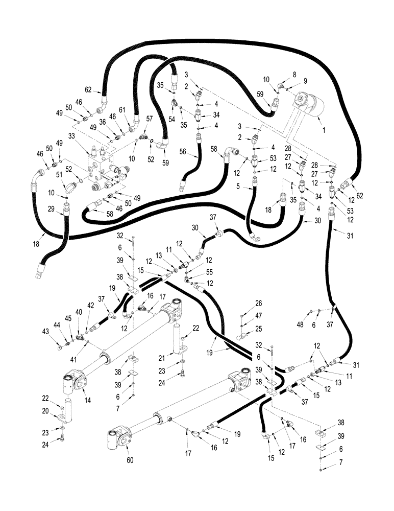 Схема запчастей Case IH STX450 - (05-09) - ACCUGUIDE - HYDRAULIC, STEERING (05) - STEERING