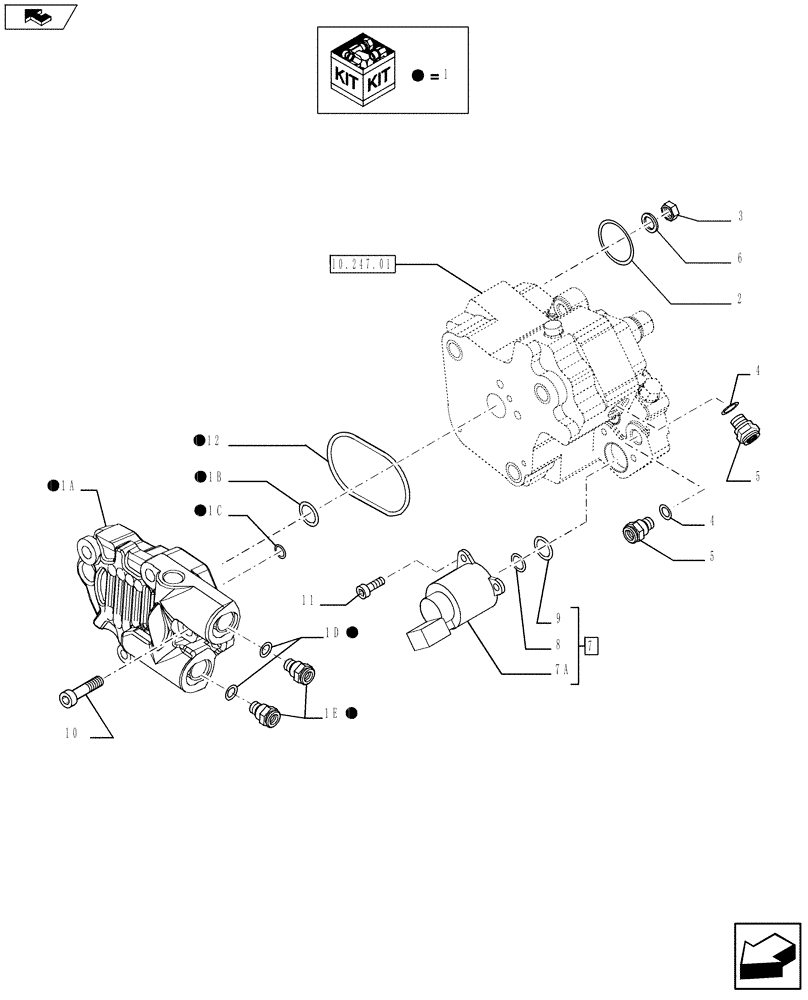 Схема запчастей Case IH F2CFE613A A016 - (10.247.0101) - INJECTION PUMP - COMPONENTS (504188076) (10) - ENGINE