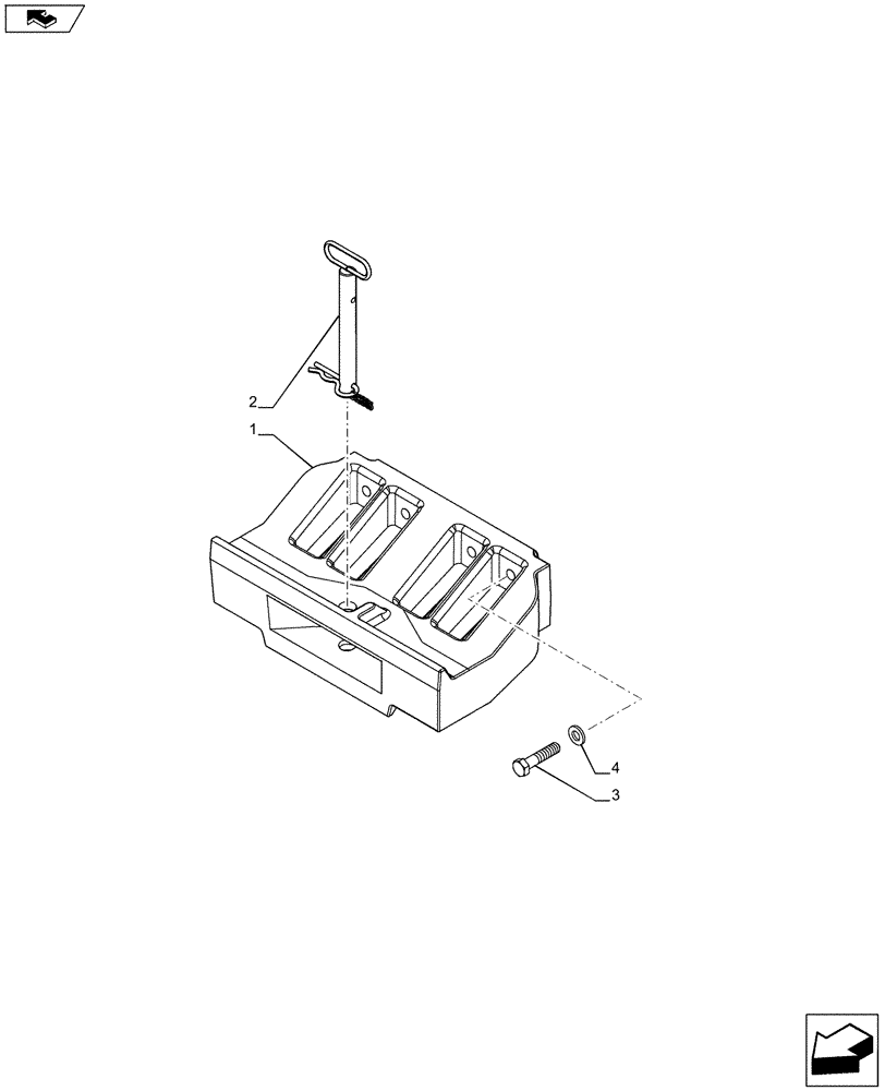 Схема запчастей Case IH PUMA 230 - (37.140.0203) - FRONT WEIGHT CARRIER (37) - HITCHES, DRAWBARS & IMPLEMENT COUPLINGS