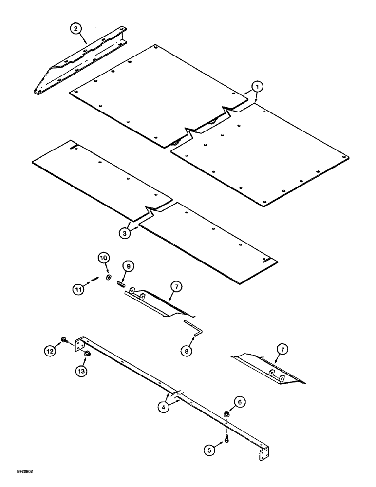 Схема запчастей Case IH 1660 - (9D-25C) - TAILINGS AUGER TROUGH PANEL, MODELS WITH EXTENDED LENGTH CLEANING SYSTEM (16) - GRAIN ELEVATORS & AUGERS